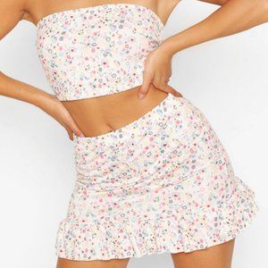 Floral Bandeau & Skirt Set